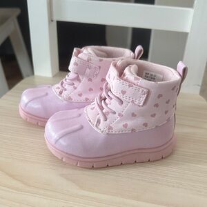 Carter's Light Pink Heart Boots